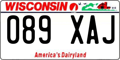 WI license plate 089XAJ