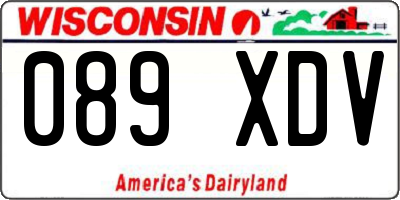 WI license plate 089XDV