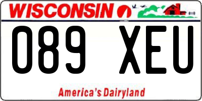 WI license plate 089XEU