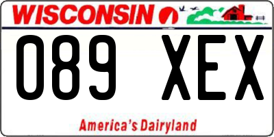WI license plate 089XEX