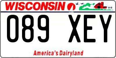 WI license plate 089XEY