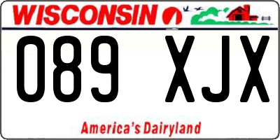WI license plate 089XJX