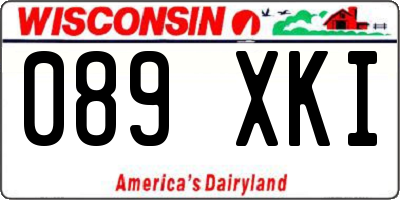 WI license plate 089XKI