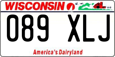 WI license plate 089XLJ
