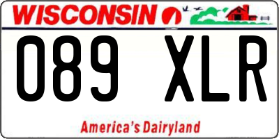 WI license plate 089XLR