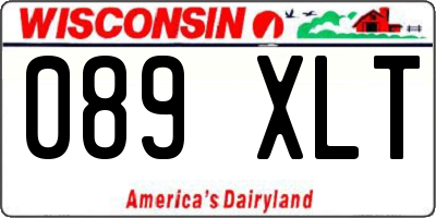 WI license plate 089XLT