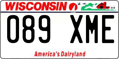 WI license plate 089XME