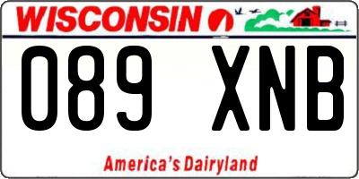 WI license plate 089XNB