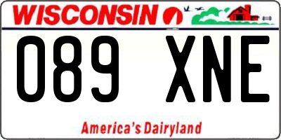 WI license plate 089XNE