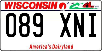 WI license plate 089XNI