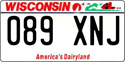 WI license plate 089XNJ