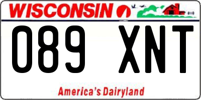 WI license plate 089XNT