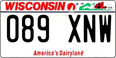 WI license plate 089XNW
