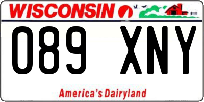 WI license plate 089XNY
