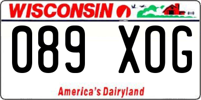 WI license plate 089XOG