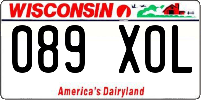 WI license plate 089XOL
