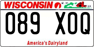WI license plate 089XOQ