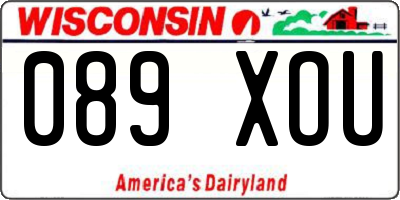WI license plate 089XOU