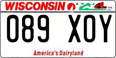 WI license plate 089XOY