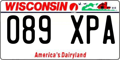 WI license plate 089XPA