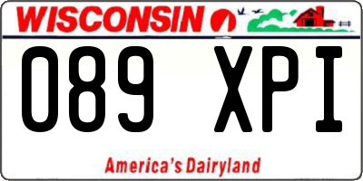 WI license plate 089XPI