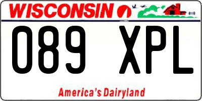 WI license plate 089XPL
