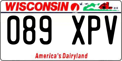 WI license plate 089XPV