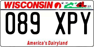 WI license plate 089XPY