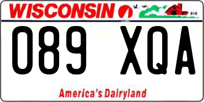 WI license plate 089XQA