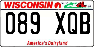 WI license plate 089XQB