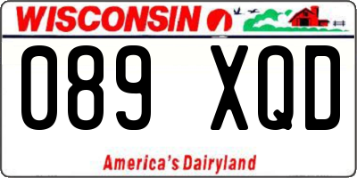 WI license plate 089XQD