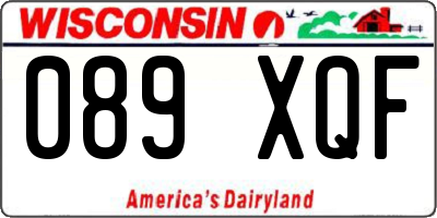 WI license plate 089XQF