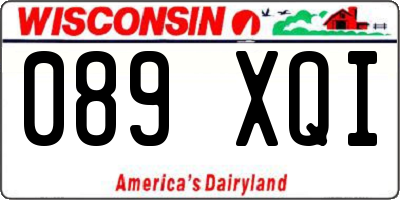 WI license plate 089XQI