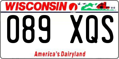 WI license plate 089XQS