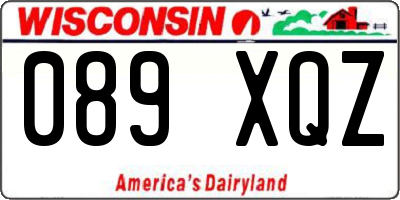 WI license plate 089XQZ