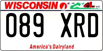 WI license plate 089XRD