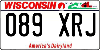 WI license plate 089XRJ