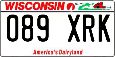 WI license plate 089XRK