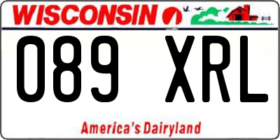 WI license plate 089XRL