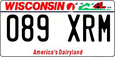 WI license plate 089XRM