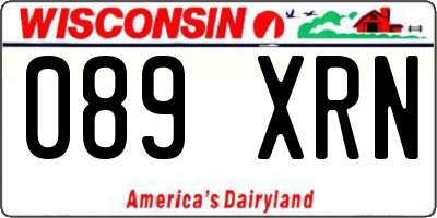 WI license plate 089XRN