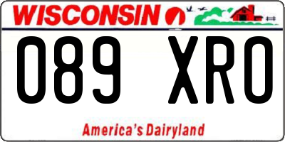 WI license plate 089XRO