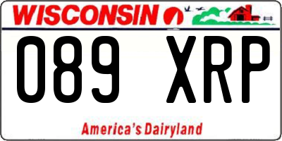 WI license plate 089XRP