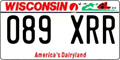 WI license plate 089XRR