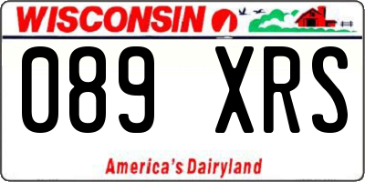 WI license plate 089XRS