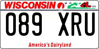 WI license plate 089XRU