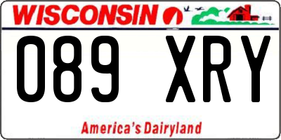 WI license plate 089XRY