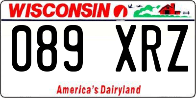 WI license plate 089XRZ