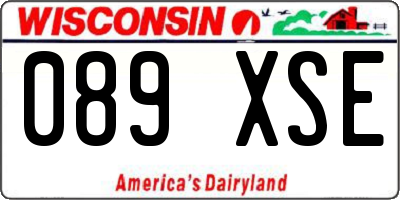WI license plate 089XSE