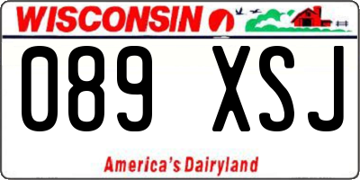 WI license plate 089XSJ